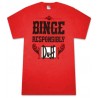 T-shirt Simpsons birra Duff beer binge responsibly Simpson Maglia Uomo ufficiale