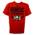 T-shirt Simpsons birra Duff beer binge responsibly Simpson Maglia Uomo ufficiale