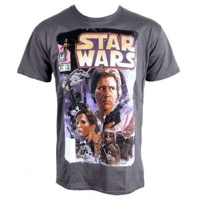 T-shirt Star Wars retro comic poster Guerre Stellari Uomo ufficiale Plastic head