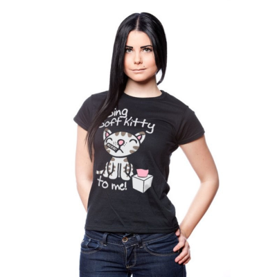 T-shirt Big Bang Theory Sing soft Kitty to me maglia donna ufficiale serie tv