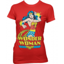 T-shirt Wonder Woman superhero maglia donna rossa ufficiale by Hybris