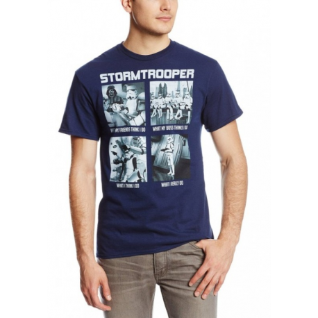 T-shirt Star Wars What Troopers Do Stormtrooper meme maglia Uomo