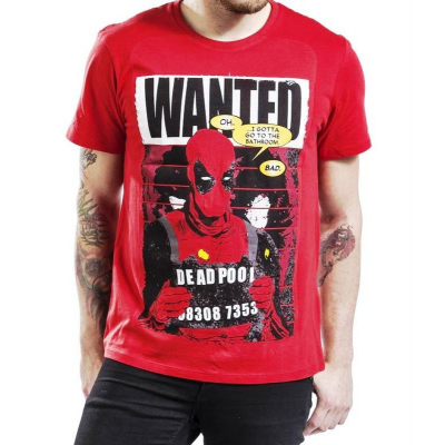 T-shirt Deadpool Wanted Poster maglia Uomo ufficiale Marvel