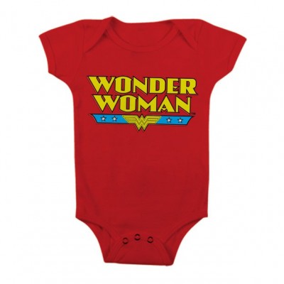 Baby Body bimba Wonder Woman Logo Infant snapsuit ufficiale DC Comics