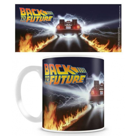 Tazza in ceramica Back To The Future - Delorean Fire Tracks Mug