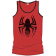 Spider-Man red tank top black distressed logo Uomo ufficiale Marvel