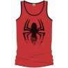 Spider-Man red tank top black distressed logo Uomo ufficiale Marvel