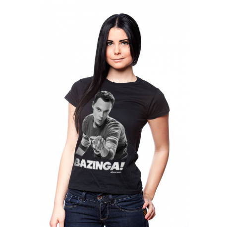 T-shirt Big bang Theory Sheldon Cooper Bazinga Woman