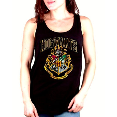 Canottiera Harry Potter - Hogwarts Old School Ladies Tank Top