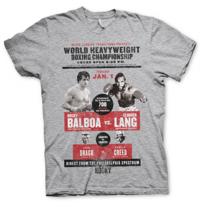 T-Shirt Rocky World Heavyweight Boxing Championship Post maglia uomo Hybris