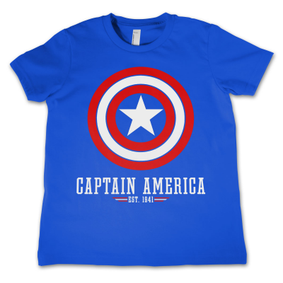 T-shirt Marvel Comics Captain America Est. 1941 Logo Kids maglia Bambino Hybris