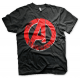 T-Shirt The Avengers Endgame Distressed A Logo Marvel maglia Uomo
