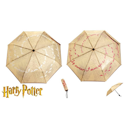 Ombrello Harry Potter Marauders Map liquid reactive magic Umbrella Bioworld
