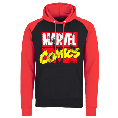 Felpa con cappuccio Marvel Comics Retro washed Logo Baseball Hoodie Uomo