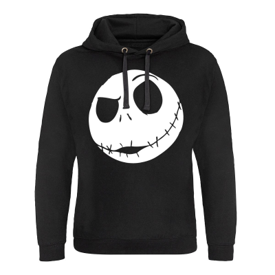 Felpa con cappuccio Nightmare Before Christmas Jack Skellington face Hoodie Uomo