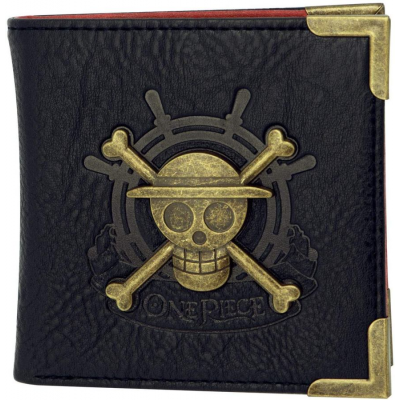 Portafoglio One Piece pirate Skull metal logo Premium Wallet ABYstyle