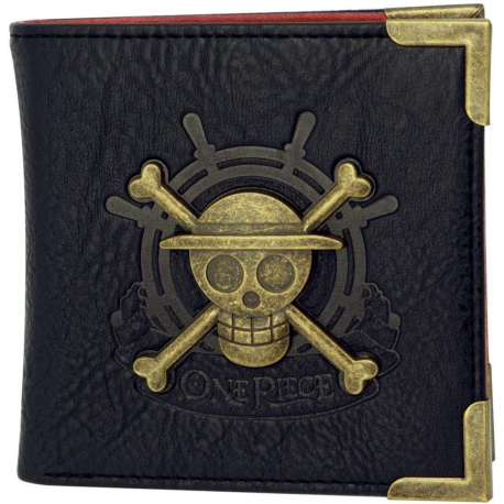 Portafoglio One Piece pirate Skull metal logo Premium Wallet ABYstyle