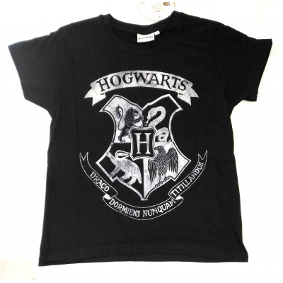 T-shirt Harry Potter - Hogwarts Crest maglia black Child 
