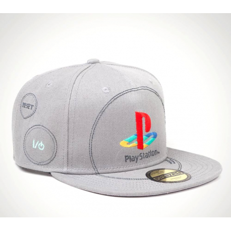 Cappello PlayStation retro PSone SIlver snapback Cap Hat Difuzed