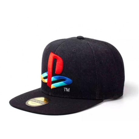 Cappello PlayStation retro logo Denim snapback Cap Hat Difuzed