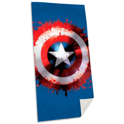Telo mare asciugamano Marvel Captain America Shield cotton beach towel