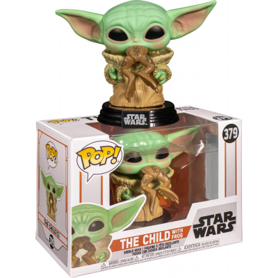 Star Wars Mandalorian The Child Baby Yoda with Frog Pop! Funko