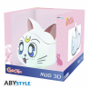 Tazza con coperchio Sailor Moon gatto Artemis cat 3D Shaped Mug ABYstyle