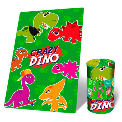 Coperta Plaid in Pile Dinosauri Crazy Dino Manta polar Fleece Blanket 100X150 cm