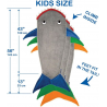 Coperta in Pile Squalo Shark Blanket super soft bambino 60x142 cm Blankie Tails