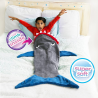 Coperta in Pile Squalo Shark Blanket super soft bambino 60x142 cm Blankie Tails