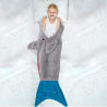Coperta a sacco Squalo Shark Blanket super soft bambino 56x132 cm Hello Kids