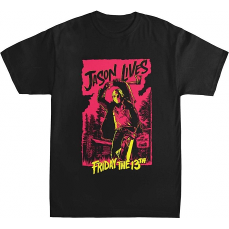 T-shirt Friday the 13th Jason Lives Axe Chop maglia Uomo ufficiale