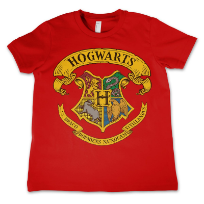 T-shirt Harry Potter - Hogwarts Crest Kids maglia Red Bambino by Hybris