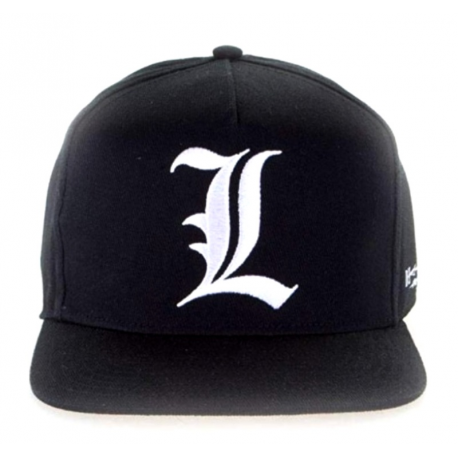 Cappello Death Note L (Elle) embroidered Logo Snapback Cap Hat Difuzed
