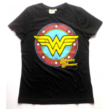 T-shirt DC Comics Wonder Woman Original Logo superhero maglia Donna ufficiale