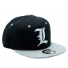 Cappello Death Note L (Elle) embroidered Logo - Black & Grey Cap Hat ABYStyle