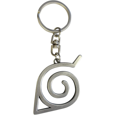 Portachiavi Naruto Shippuden Konoha logo 3D metal Keychain 5cm ABYstyle