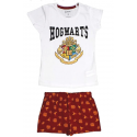 Pigiama Harry Potter Hogwarts cotton girl pajamas ufficiale bianco