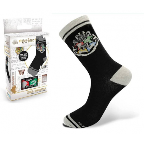 Calzini Harry Potter Hogwarts Black & Grey Socks calze taglia unica ABYstyle