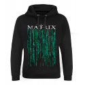 Felpa con cappuccio The Matrix rain code codice binario Hoodie Uomo Hybris