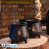 Set Teiera Harry Potter Teapot with 2 Hogwarts potion cauldrons 3D Mugs ABYstyle