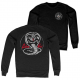 Felpa Karate Kid Cobra Kai White Patches Sweatshirt maglione Uomo Hybris