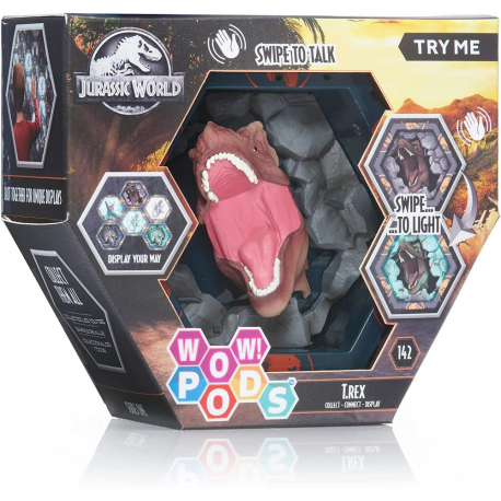 Lampada Jurassic World T-Rex led figure 3D Light mini lamp with sounds WOW! PODS