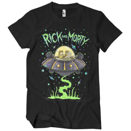 T-Shirt Rick And Morty Spaceship maglietta uomo ufficiale Hybris