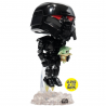 Star Wars Mandalorian Dark Trooper with Grogu Pop! Funko figure special glow 488