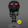 Star Wars Mandalorian Dark Trooper with Grogu Pop! Funko figure special glow 488