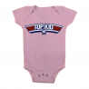 Baby Body bimba Top Gun top kid Logo Infant snapsuit Rosa ufficiale