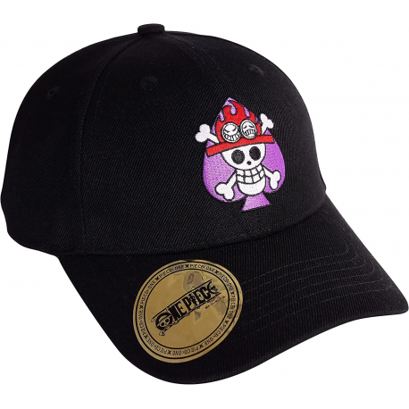 Cappello One Piece Ace Skull Logo Black Cap Hat ABYstyle