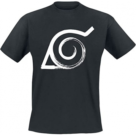 T-shirt Naruto Shippuden Konoha logo maglia black Uomo ufficiale ABYstyle