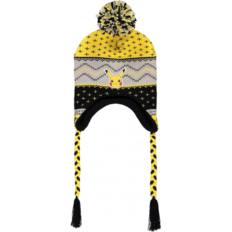 Berretta Nintendo Pokemon Pikachu Ski pom pom Laplander Beanie Hat Difuzed